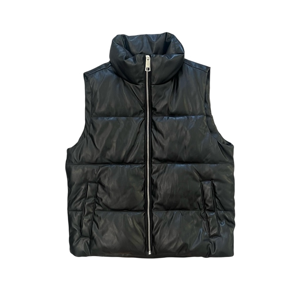 Hollister Puffer collection black oversized vest